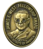 Bronze medal for James E. West award.