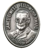 Silver medal for James E. West award.