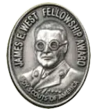 Silver medal for James E. West award.